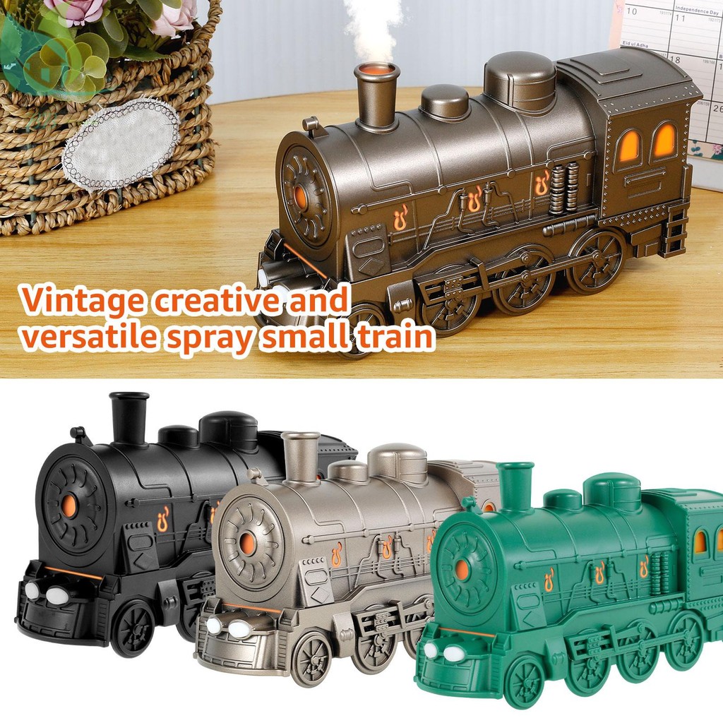 เครื่องกระจายความชื้นรถไฟหอมระเหย Steam Train พร้อมเครื่องกระจายความชื้นรถไฟขนาด 300 มล. เครื่องกระจายความชื้นรถไฟที่เงียบเป็นพิเศษ 2 โหมดหมอก 2 โหมดกระจายไอน้ำเครื่องกระจายกลิ่นรถไฟปิดอัตโนมัติ Aroma SHOPQJC6795