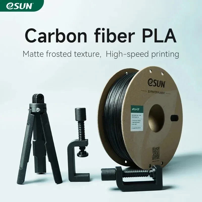 eSUN Carbon Fiber PLA 3D Printer Filament 1KG 1.75MM Fast Printing PLA-CF High-strength Carbon Fiber