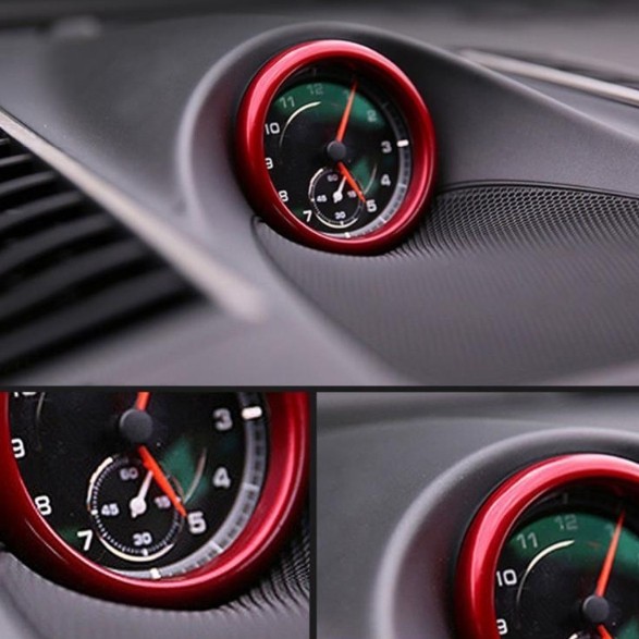 Porsche Car Stopwatch Decorative Case macan Cayenne 718 Boxster 911 Car Compass Circle Protective Fr