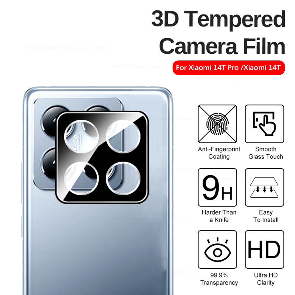 1-3pcs 3D โค้งกระจกนิรภัยป้องกันกล้องสําหรับ Xiaomi 14T Pro 2024 ฝาครอบเลนส์ด้านหลัง 14TPro Xiaomi 14T Xaomi 14 T Pro 5G