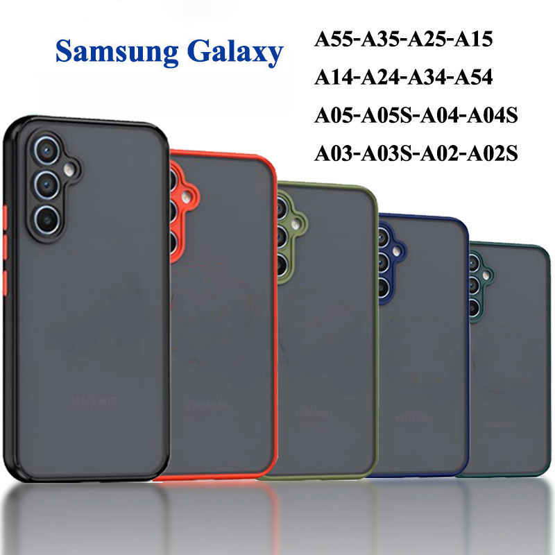 เคส ผิวด้าน Case For Samsung A06 A16 A55 A35 A25 A15 A05 A05S A14 A24 A34 A54 5G A04 A04S A03 A03S A02 A02S A12 ตรงรุ่น