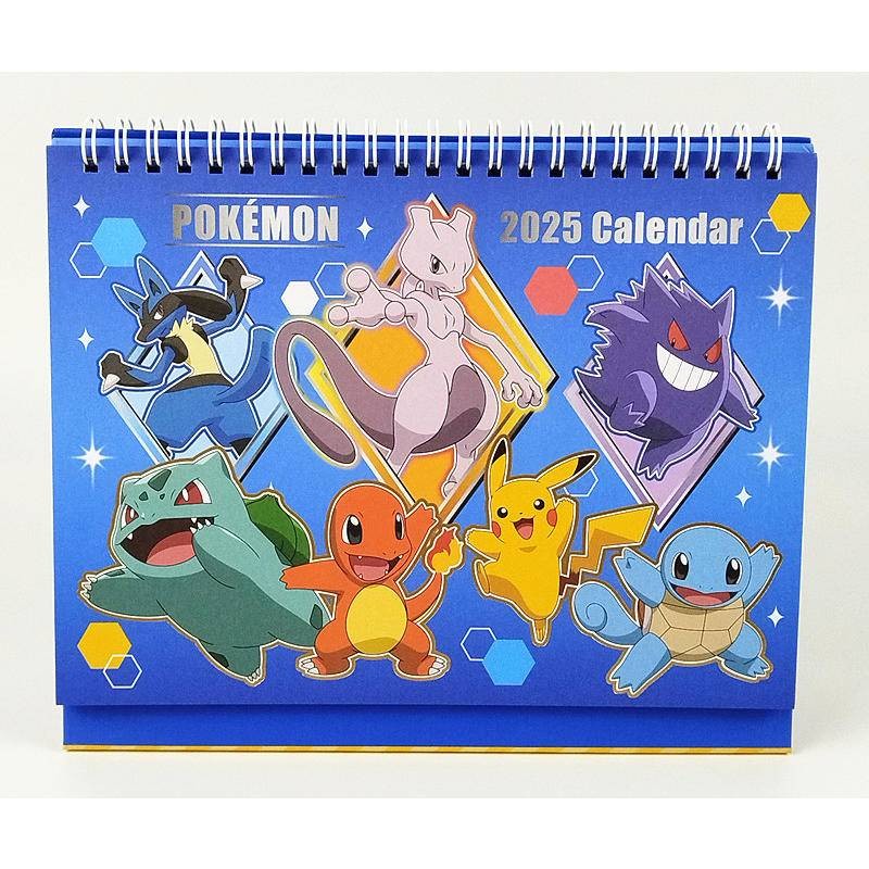 Pokemon Pikachu Mothn-to-view Table Planning 2025 Stand Desktop Calendar 7802