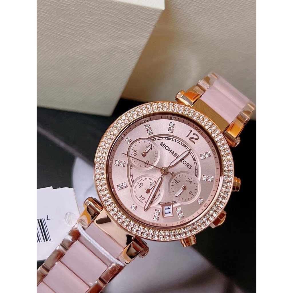 Original MK5896 Mk6326 นาฬิกาผู้หญิงนาฬิกาควอตซ์