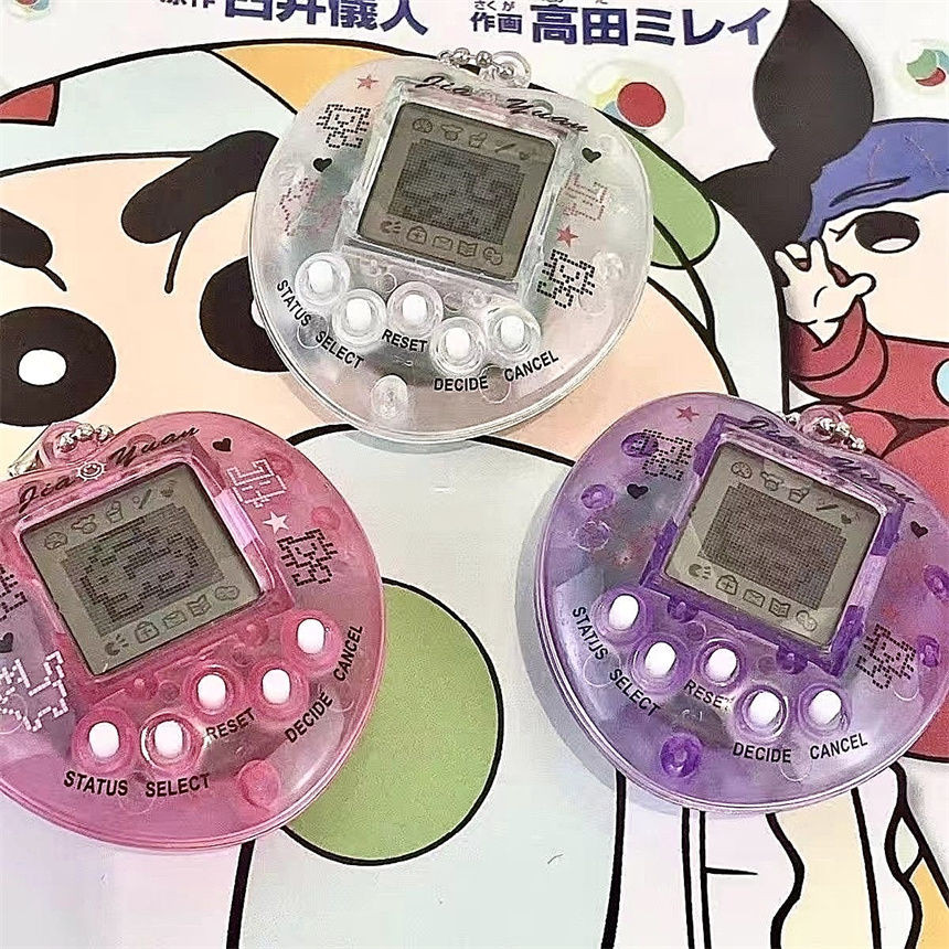 Nostalgic อิเล็กทรอนิกส์สัตว์เลี้ยงเกมคอนโซล diy กระเป๋าแขวน Extremely Gems Tuo Mazi เกมคอนโซลสีดําสีขาวหน้าจอ 168-in-One ของขวัญเล็กๆ Tuo Magezi แปด-