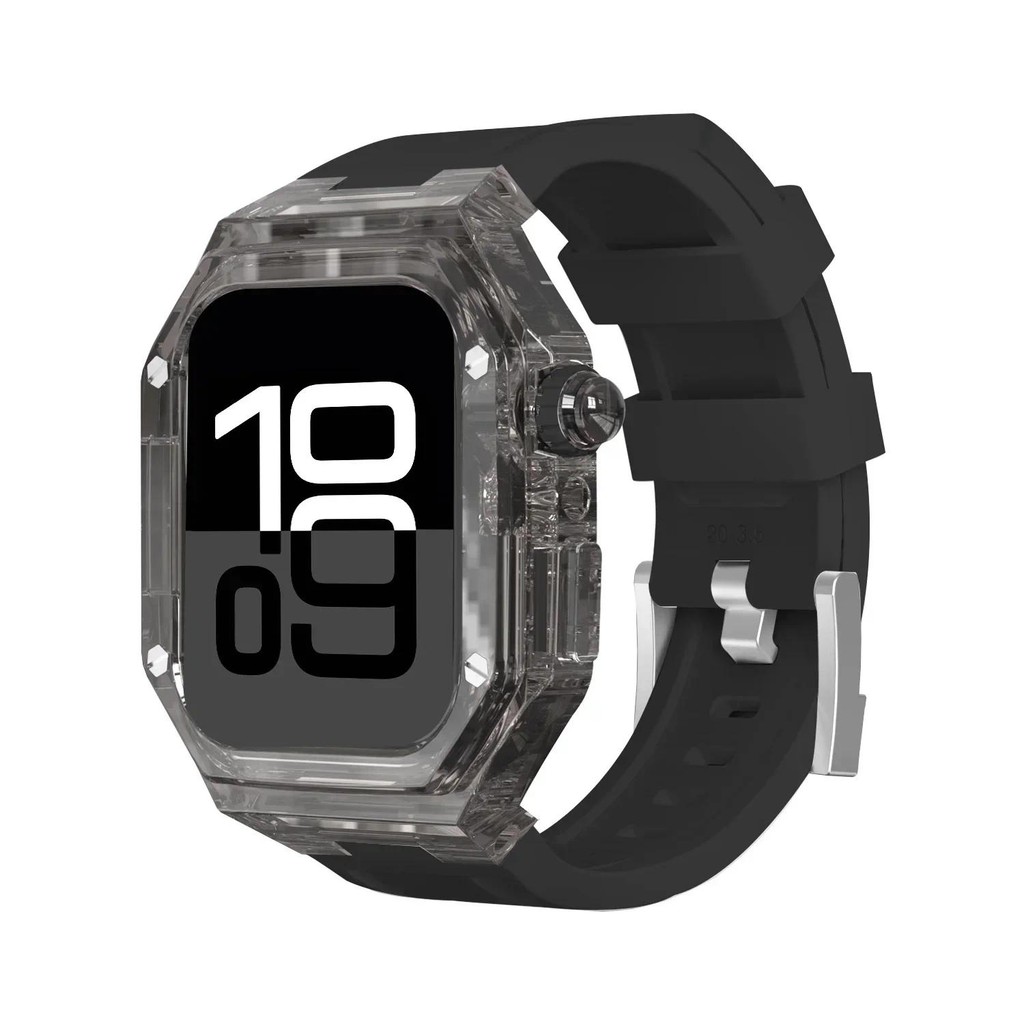 Refit Mod ยางรัดโปร่งใส + เคสสําหรับ Apple Watch 10 42 46MM iWatch Series 10 42/46