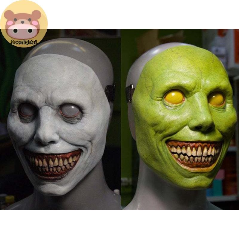 Moonlights1 Creepy หน้ากากฮาโลวีนปีศาจยิ้มหน้ากากสยองขวัญอุปกรณ์ประกอบฉากคอสเพลย์ชั่วร้าย EN