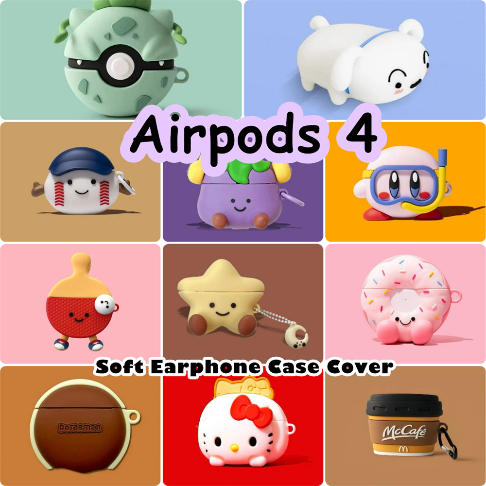 READY STOCK! นําไปใช้กับ Airpods 4 เคส Case เคสหูฟัง การ์ตูนน่ารัก ซิลิโคนนุ่ม เคส เคสหูฟัง NO.6