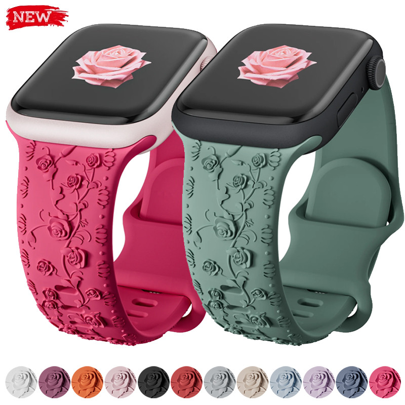 สายรัดซิลิโคนสําหรับ Apple Watch S10 42 มม.46 มม.Iwatch Ultra 2 Series 9 8 7 6 SE 5 4 Correas 49/45/44/42/41/40/38 มม.