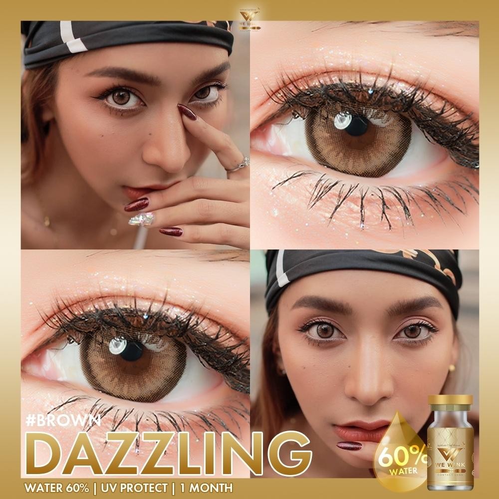 คอนแทคเลนส์[บิ๊กอาย] Dazzling Brown / Gray (Wewink) ☁️ มี อย.ไทย - รูปที่ 2
