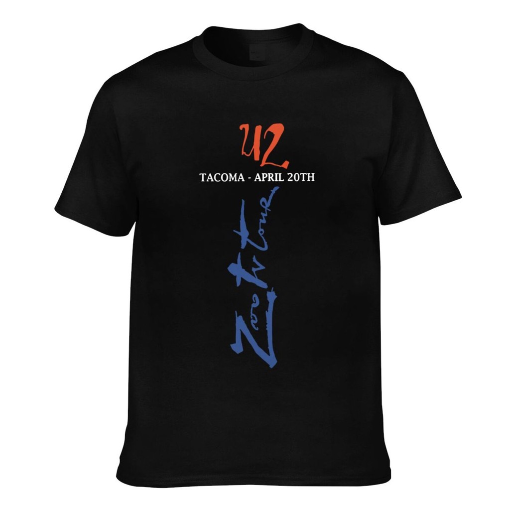 เสื้อยืดลําลองสําหรับผู้ชาย U2 Zoo คุณภาพดีผ้าฝ้ายแท้ (2)