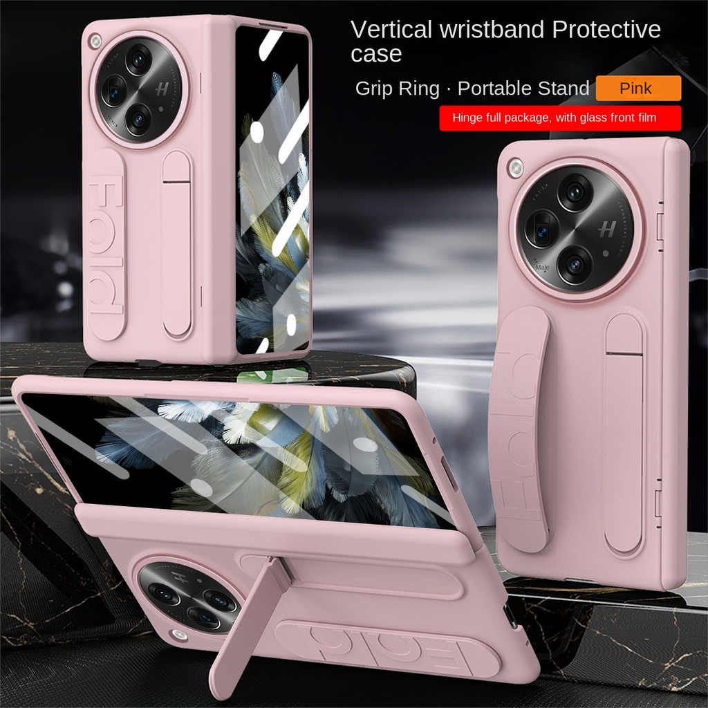 สําหรับ Oppo Find N3 5G Oppo Find N2 Shell Film Integrated สายรัดข้อมือ Bracket Anti Drop เคสป้องกัน