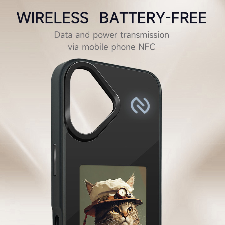 MINYOU ล่าสุดหรูหรา NFC สมาร์ท HD E จอแสดงผล AI เพิ่มเติมโทรศัพท์มือถือที่มีสีสันกรณีฝาครอบผู้ถือสําหรับ iphone 17 Pro max DIY กรณี ราคา ถูกที่สุด ดีลบีเคเค แกลเลอรีภาพที่ 2