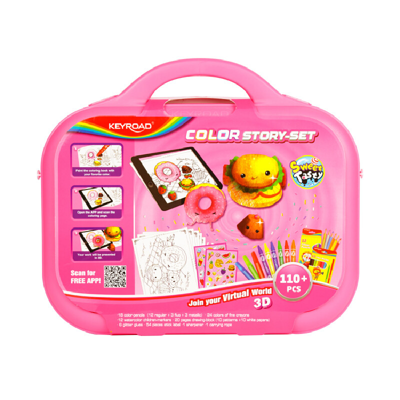 KEYROAD ชุดเซ็ทระบายสี 3D ขนมหวาน รุ่น 5329762 สีชมพู
