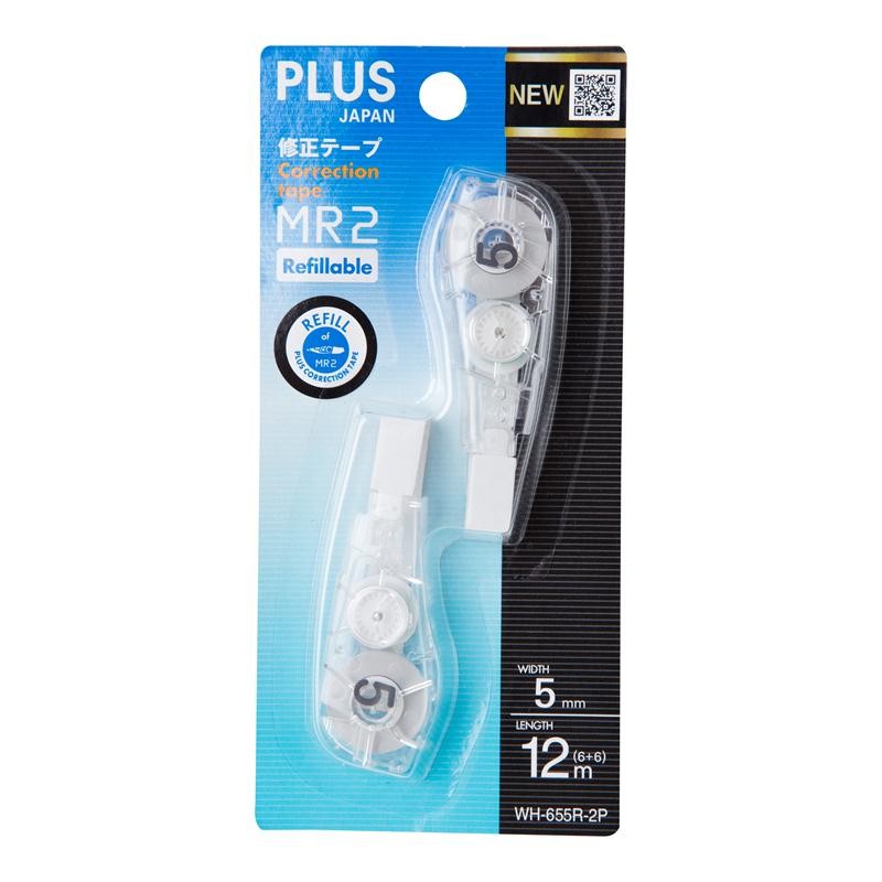 Plus รีฟิลล์เทปลบคำผิด 5มม.x6ม. ใส (แพ็ค2) WH-655R-2P
