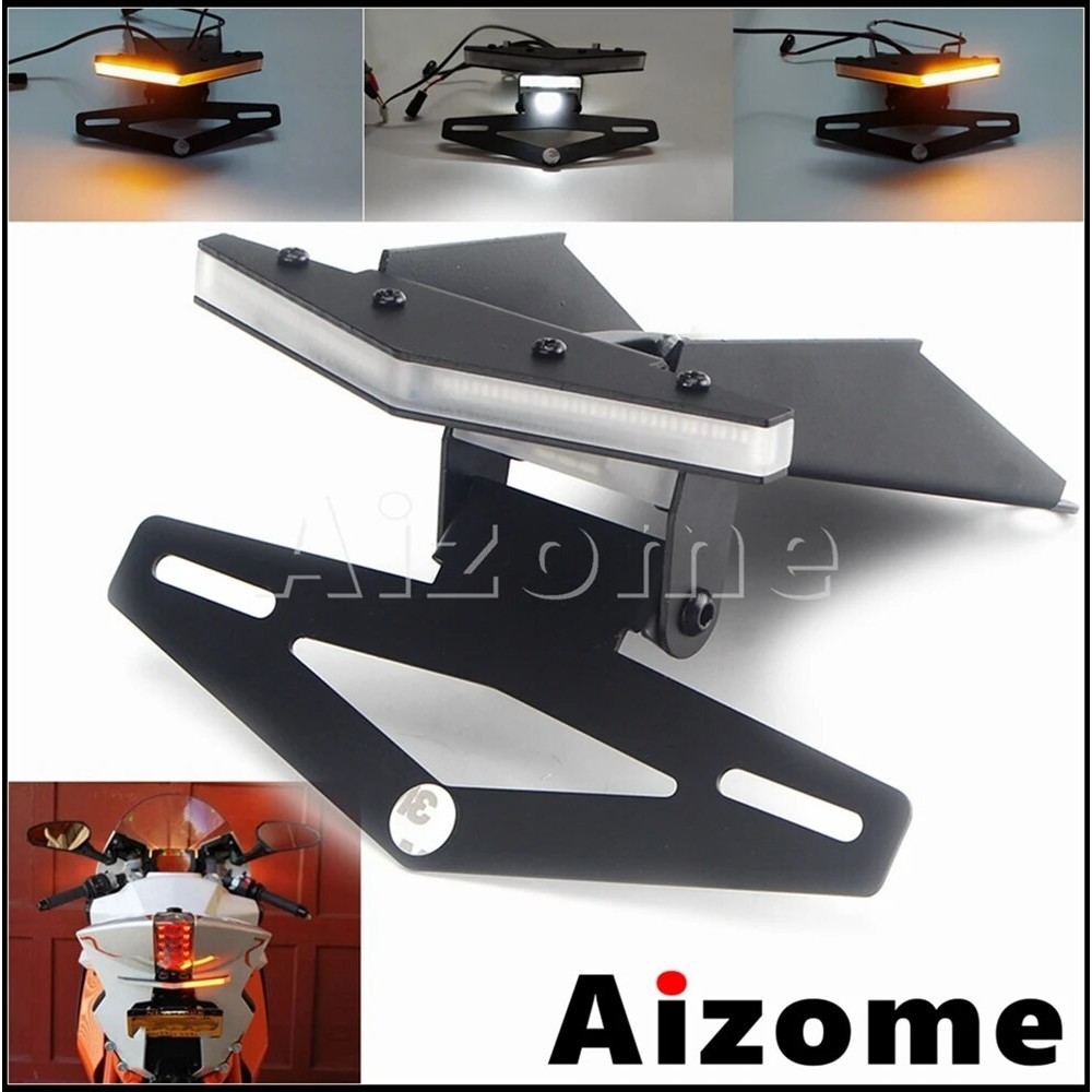 AI Motorcycle Tail Tidy License Plate Holder LED Light for Ducati Hypermotard 939 SP 2016-18 821 201
