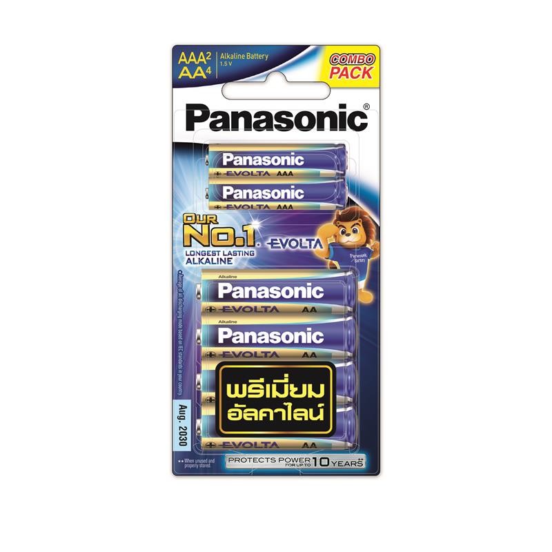 Panasonic ถ่านอีโวต้า 4ก้อน+ 2ก้อน K-KJE6TA