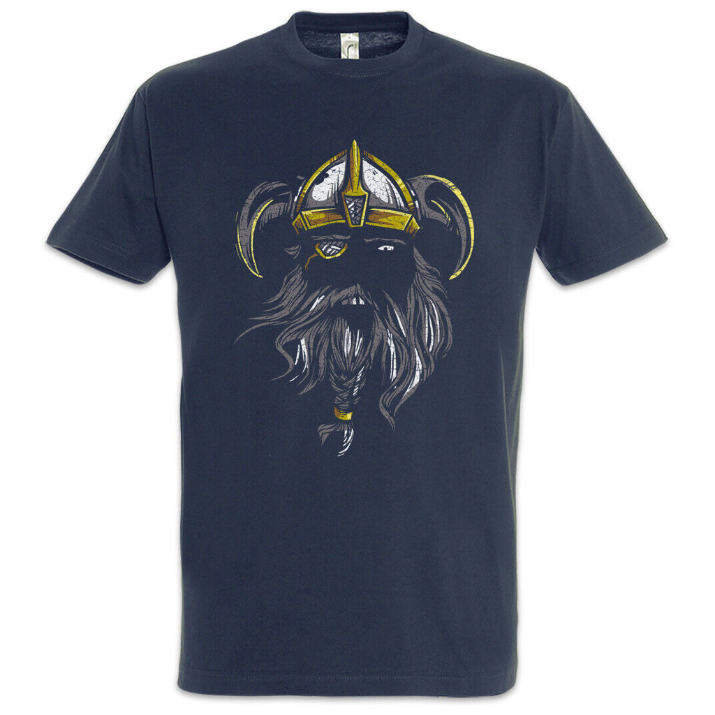 Odin Face เสื้อยืด Valhall Valhalla Odhin Vikings Viking Nose Noursemen Thor