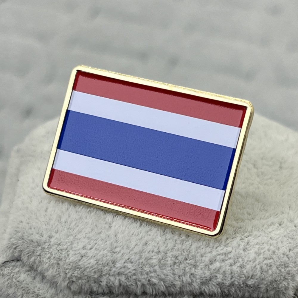 เครื่องประดับแฟชั่น Thailand Flag Lapel Pin เข็มกลัดขนาด 30MM