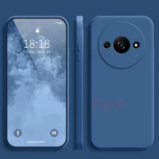 เคส Redmi A3 สีทึบ Redmi A3 เคสซิลิโคนป้องกันการตกสีธรรมดาเรียบง่าย YT