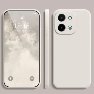 เคส Vivo Y28 4G สีทึบ Vivo Y28 เคสซิลิโคนป้องกันการตกสีธรรมดาเรียบง่าย YT