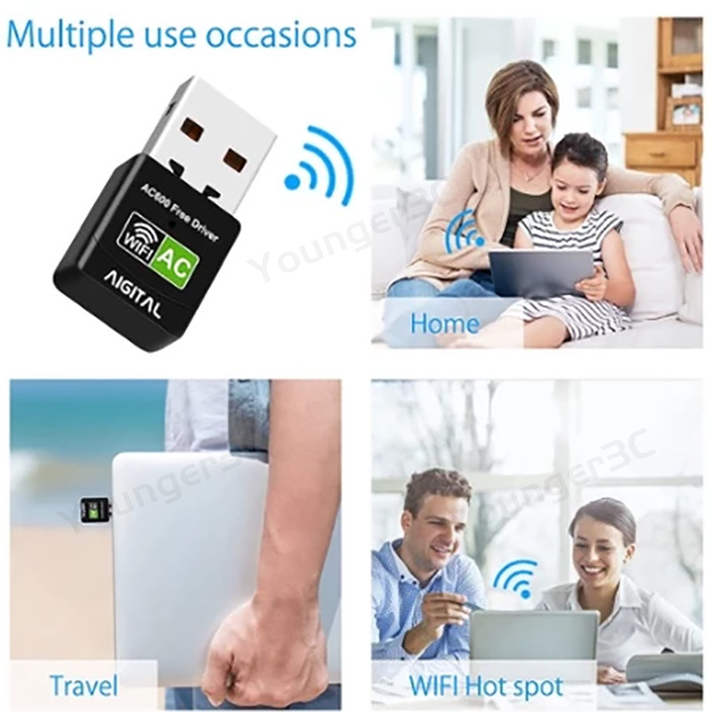 2 In 1 150Mbps ไดร์เวอร์ฟรี USB WiFi Dongle บลูทูธ, อะแดปเตอร์บลูทูธไร้สาย 2.4G, คอมพิวเตอร์เดสก์ท็อปตัวรับสัญญาณ WiFi, การ์ดเครือข่ายไร้สาย USB