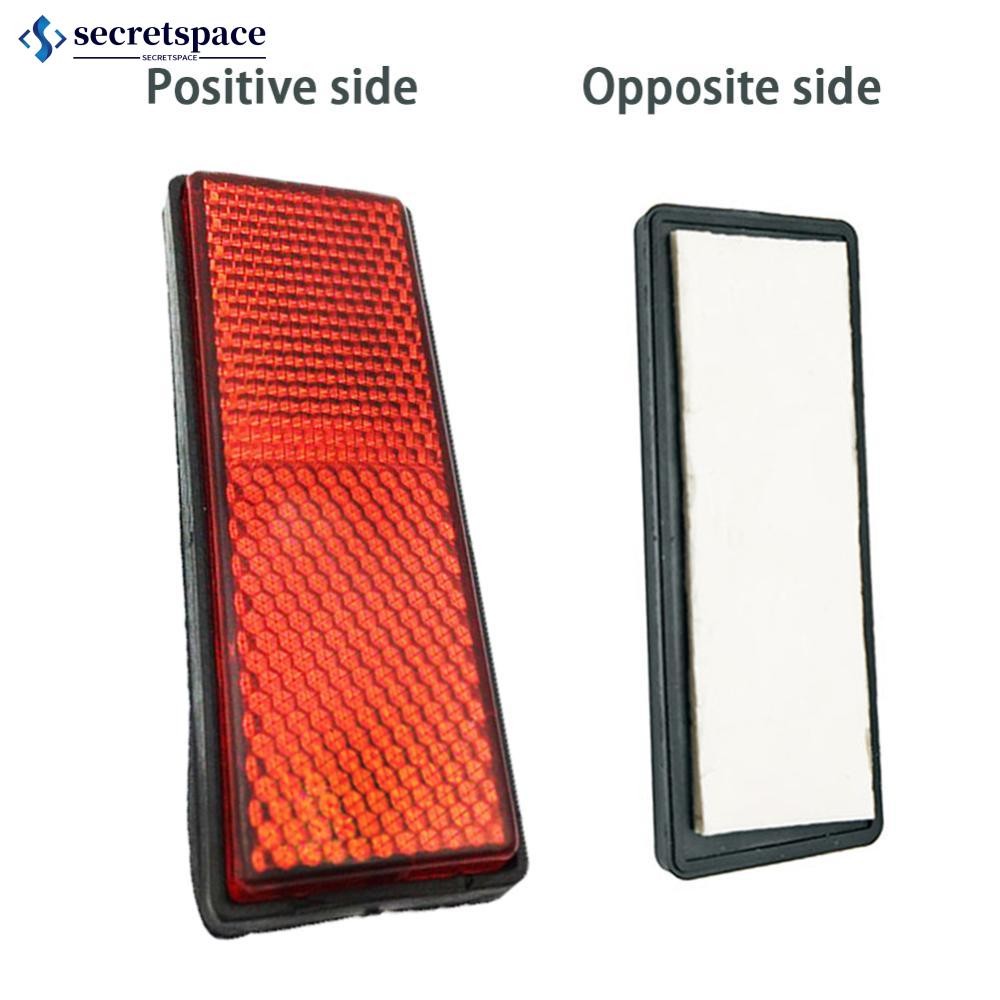 Secretspace 1 PC Lattice Reflectors พลาสติกสี่เหลี่ยมผืนผ้า Reflector รถจักรยานยนต์ ATV Dirt Bike Car Reflector ความปลอดภัยคําเตือนส้อม Reflectors-เทปสองด้านประเภท B5H3
