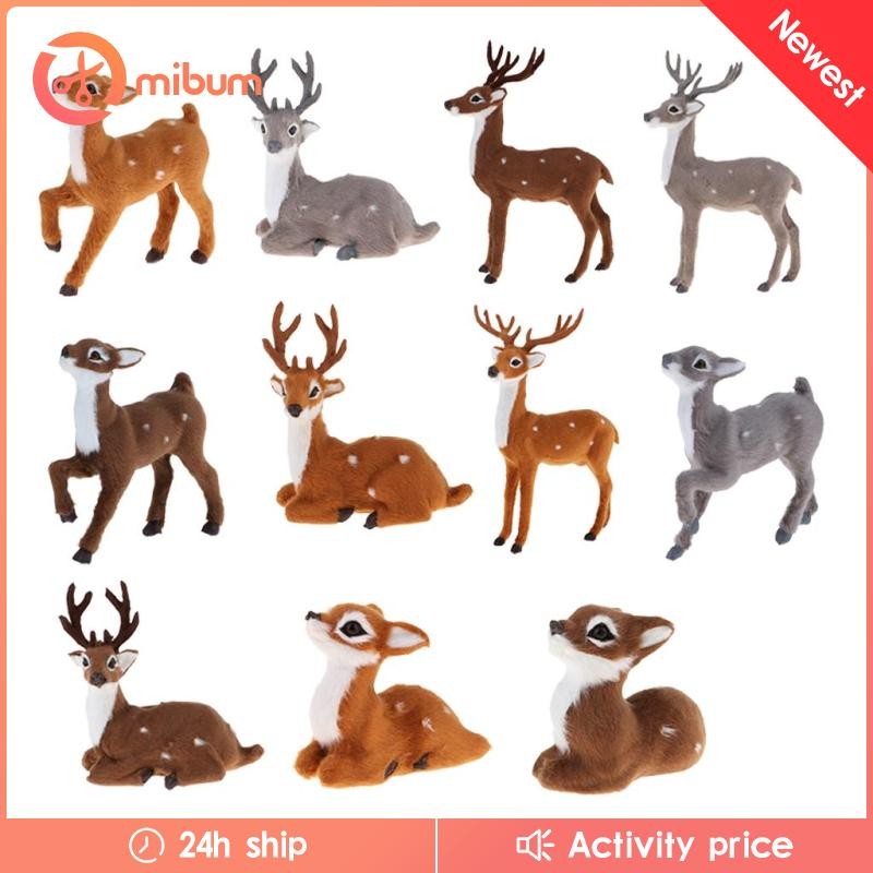 [Mibum] จําลองคริสต์มาส Elk Christmas Reindeer ของเล่น - ตุ๊กตากวางประเภทต่างๆ - Merry