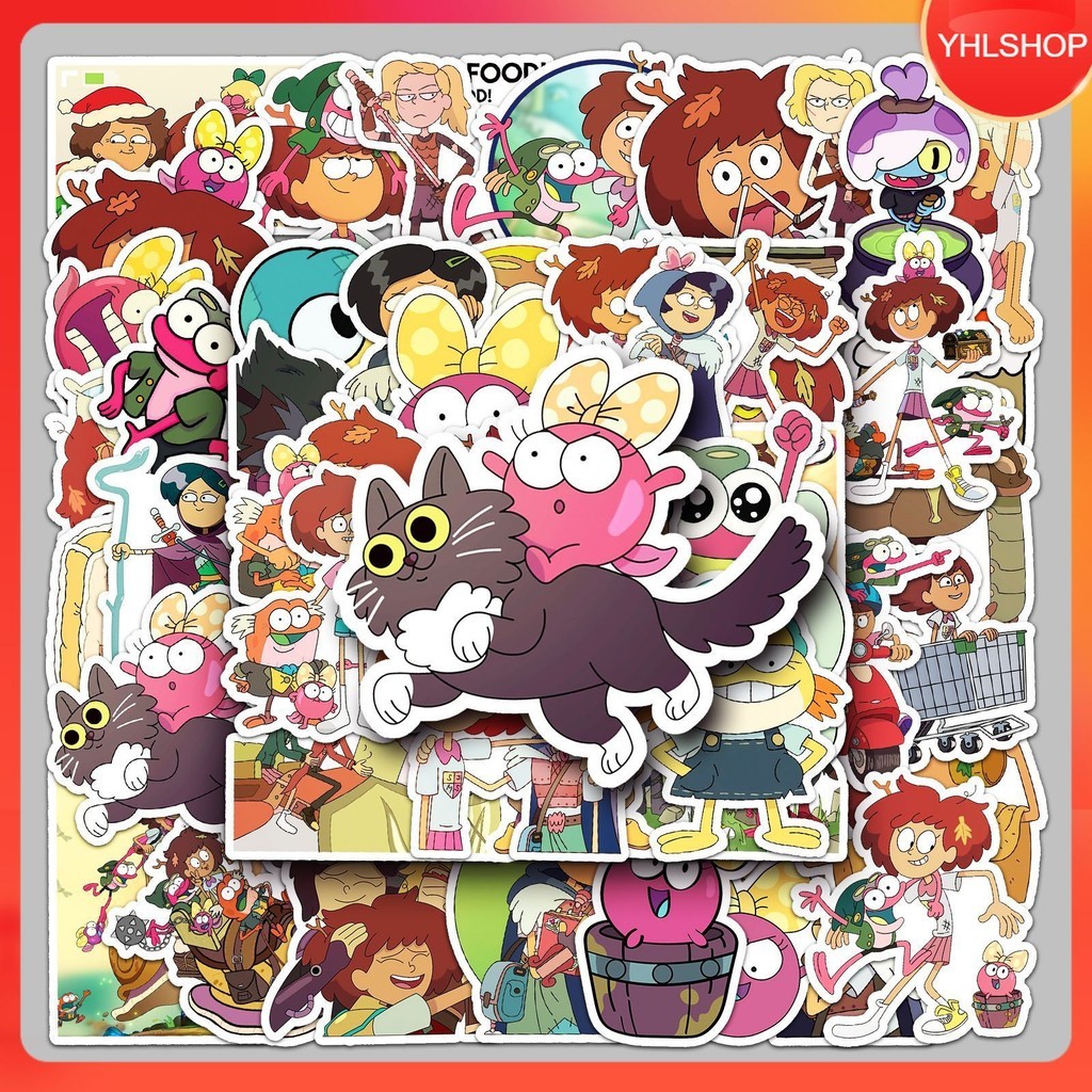 🐣YHL🐣 50แบบ สติกเกอร์ การ์ตูน แอมฟิเบีย Amphibia Anne Cartoon sticker พร้อมส่ง