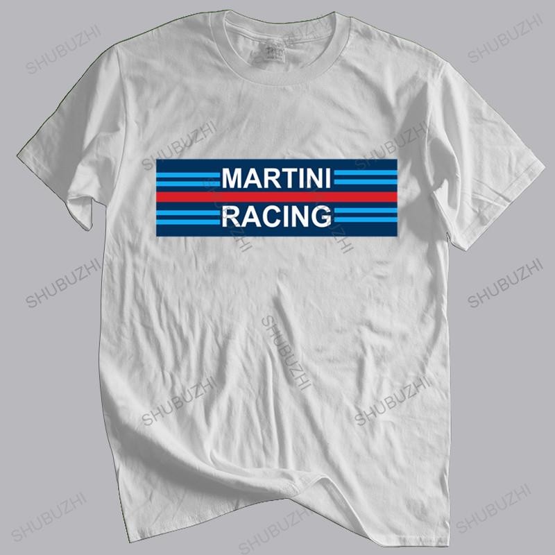 ผู้ชายผ้าฝ้ายเสื้อยืดฤดูร้อนยี่ห้อtshirt Martini Racingสร้างสรรค์ตัวอักษรที่กําหนดเองพิมพ์เสื้อยืดผู้ชายTop Tees Mens Tshirt