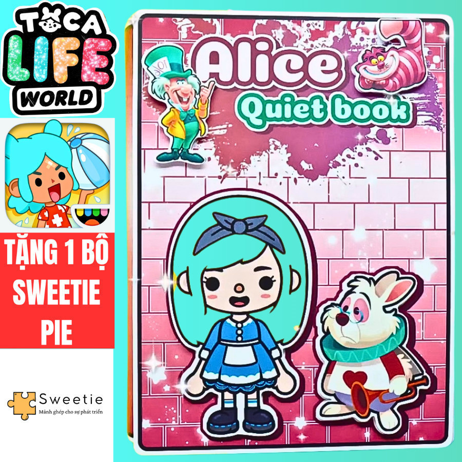 Toca Alice Quiet Book กระดาษบ้านตุ๊กตาสติกเกอร์ของเล่น quiet book หนังสือไร้เสียง บ้านตุ๊กตา  บ้านกร