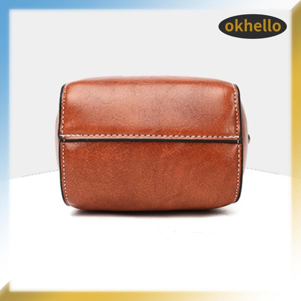 [Okhello.th] Women All-Match Leather Bag Waterproof Coin Phone Bag Crossbody Wallet Phone Bag