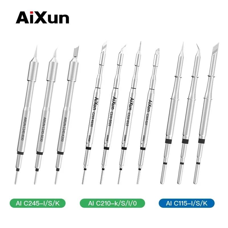 Aixun C210 C245 C115 หัวแร้งเคล็ดลับ T12 สถานีสําหรับ JBC T210 T245 T115 Sugon T26 T26D ตะกั่วฟรี T3
