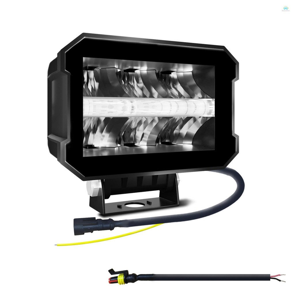 ไฟหน้ารถ 100W Spot Flood Combo LED Light Bar, 5 นิ้ว 10000LM ขับรถแสงกันน้ํา LED ทํางานสําหรับเรือรถบรรทุกรถพ่วงรถแทรกเตอร์รถออฟโรด