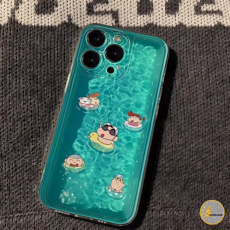 เคสนิ่มใสลายเครยอนชินจังสำหรับว่ายน้ำเข้ากันได้กับ OPPO A58 A38 A17 A15 A33 A5s A15s A7 A18 A12 A54 A16 A53 A9 A57 A78 ราคา ถูกที่สุด ดีลบีเคเค แกลเลอรีภาพที่ 2
