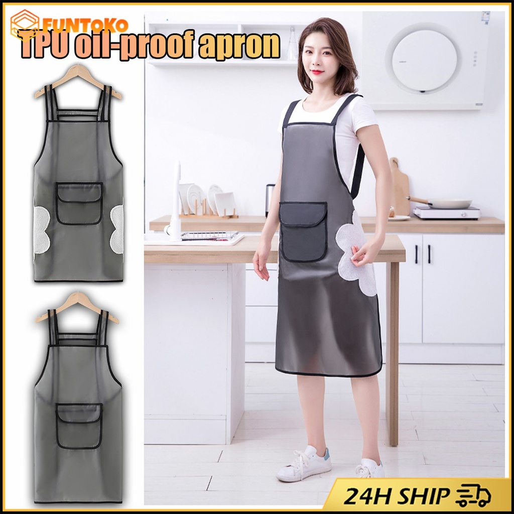 สินค้ามีคุณภาพ ผ้ากันเปื้อน tpu ยาว72ซม.กันน้ํามัน กันน้ํา สองรุ่นให้เลือก สําหรับผู้ชาย และผู้หญิง ใช้ดี