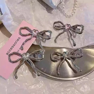 โลหะผสมโลหะ Bowknot Hairpin Bangs คลิปเจ้าหญิง Headwear เครื่องประดับผม
