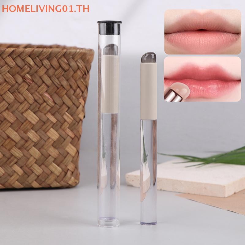 Onehome ซิลิโคน Lip และคอนซีลเลอร์รอบหัวแปรงแต่งหน้าปลายนิ้ว Soft Crystal Handle ซิลิโคนสําหรับ Lip Balm Lip แต่งหน้าเครื่องมือ TH