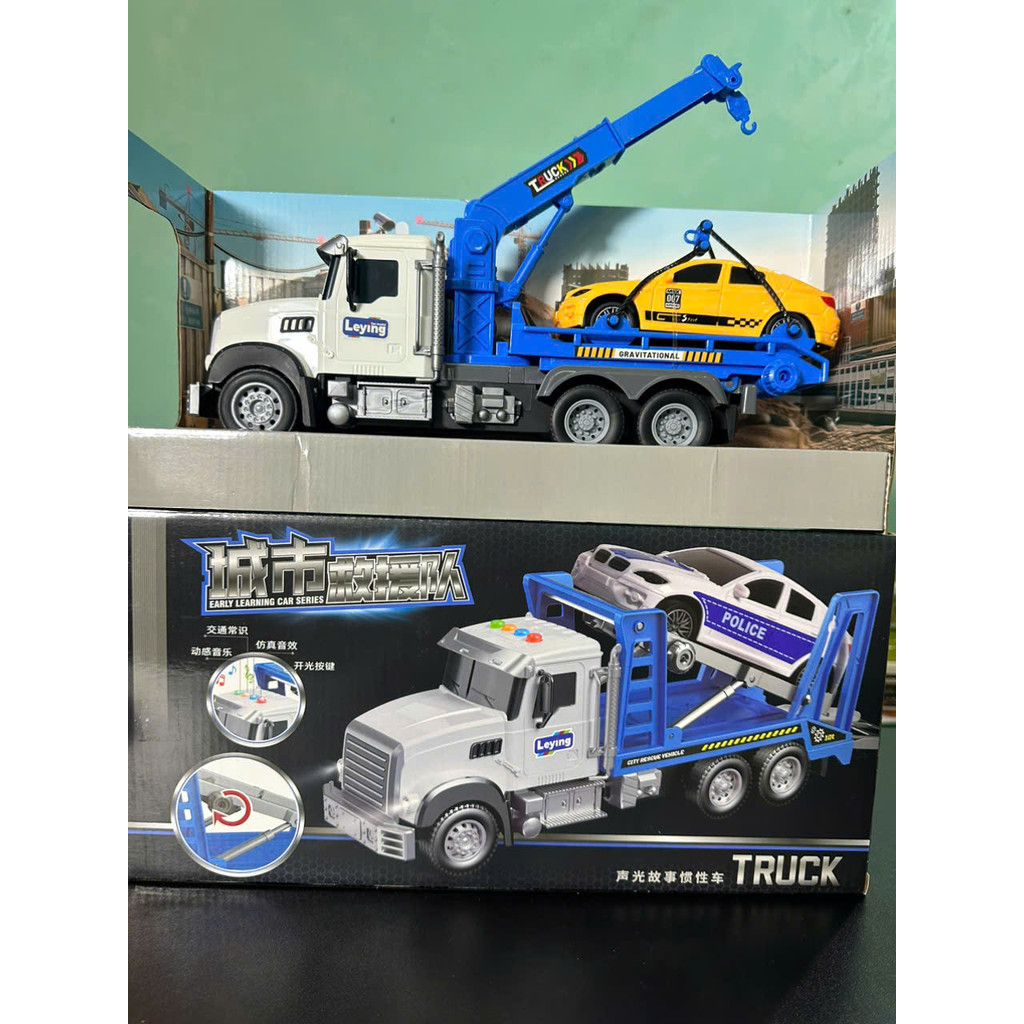 [ของแท้] ของเล่นยานพาหนะกู้ภัยวิศวกรรมเฉื่อยพร้อมไฟ+ดนตรี (BX888-86)