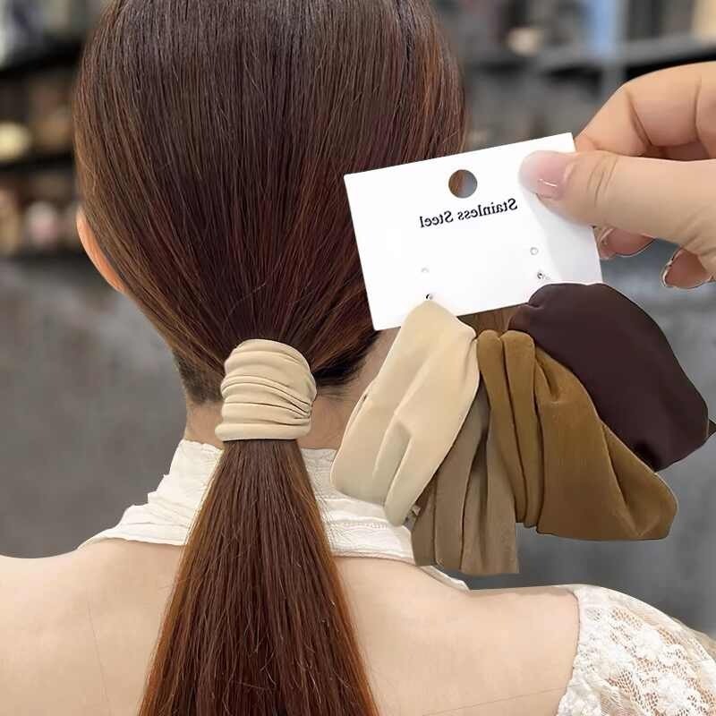 ที่คาดผมกว้างซุปเปอร์ยืดหยุ่นสูงใหม่ยางรัดระดับไฮเอนด์ยางรัดผมผู้หญิงหมวกเชือกผูกผมผมหางม้าสูง