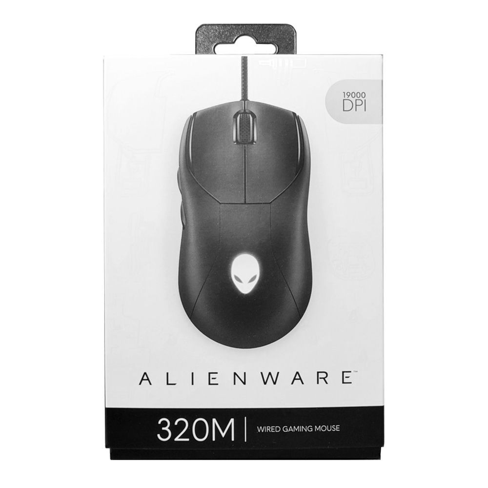 Alienware AW320M Wired Gaming Mouse ( Black ) - USB-A, 19000 DPI, Ambidextrous