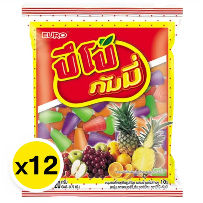 (พร้อมส่ง ขนมอร่อยราคาถูก) EURO PIPO GUMMY ยูโร่ กัมมี่ ปีโป้ อร่อยทุกแบบ เลือกไ