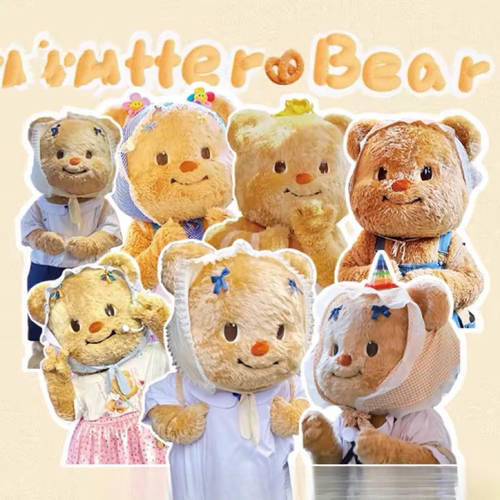 เนยหมีน่ารักกันน้ําและกันแดดรถยนต์สติกเกอร์รถจักรยานยนต์จักรยานไฟฟ้าหมวกกันน็อคสติ๊กเกอร์ตกแต่ง