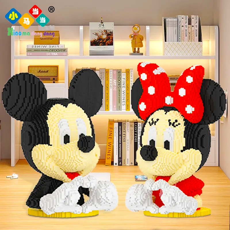 Mickey Disney Building Blocks Mickey Mouse Particle Building Blocks Series ของเล่นเครื่องประดับของขวัญวันเกิดสําหรับ