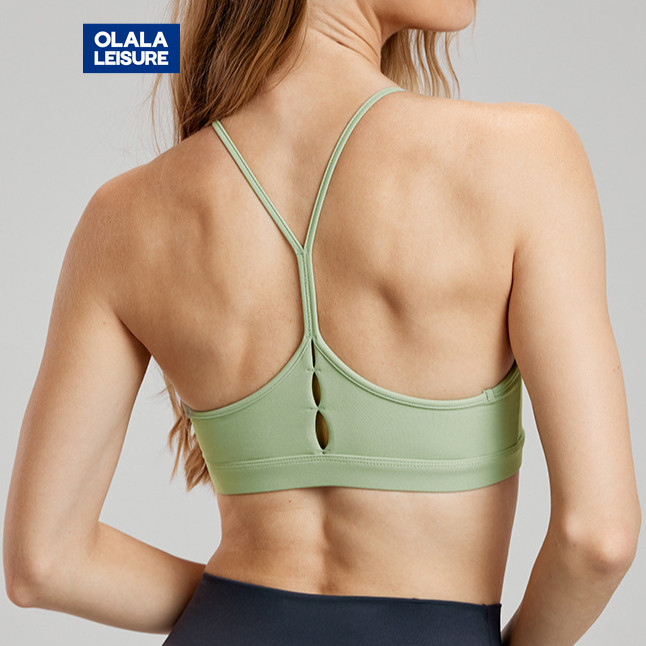 Yoga Sports Bra Fixed Pads Y-shape Back