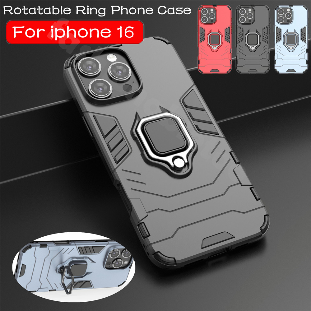 สําหรับiphone 11 12 13 14 15 16 pro max 16promax 16plus 15promax 15plus 14promax 13promax 12promax 11pro i16 iphone16 แหวนกันชนยึดเคสโทรศัพท์กันกระแทกฮาร์ดปกหลัง