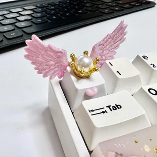ปุ่มกดปีกนางฟ้าที่สวยงามสําหรับคีย์บอร์ดเชิงกลแกนข้ามเชอร์รี่ OEM ปุ่มกดนางฟ้า