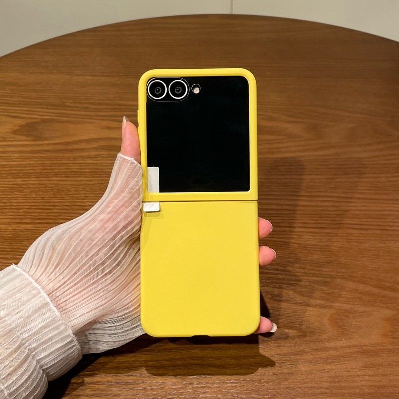 เคสเคสแข็งหน้าต่างขนาดใหญ่บางเฉียบสําหรับ Samsung Galaxy Z Flip 7 Z Flip 6 Z Flip 5 ฝาครอบพร้อมฟิล์มกระจกนิรภัยป้องกันฝาหลัง - รูปที่ 7