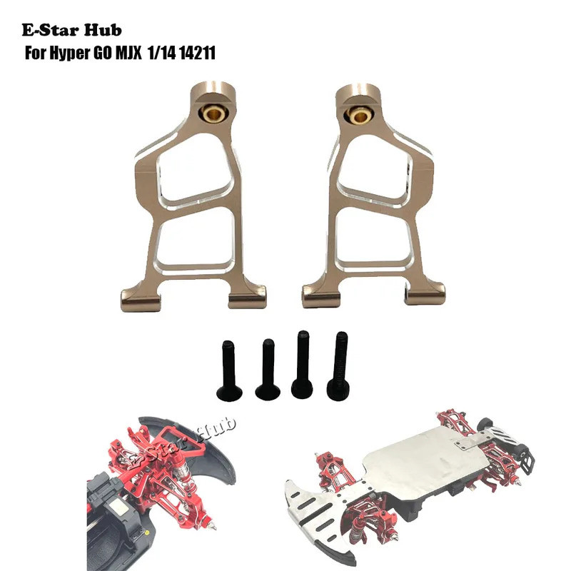 แขนล่างด้านหน้าสําหรับ Hyper GO MJX 1/14 14211 OP อุปกรณ์เสริมโลหะอะไหล่อัพเกรด Rc รุ่น Crawler รถรถบรรทุก Buggy