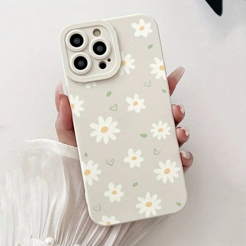 ดอกไม้สีขาวเคสโทรศัพท์สําหรับ Samsung S24 FE S23 FE S25 S22 S24 S23 Plus Ultra S20 S21 FE ซิลิโคนนุ่ม