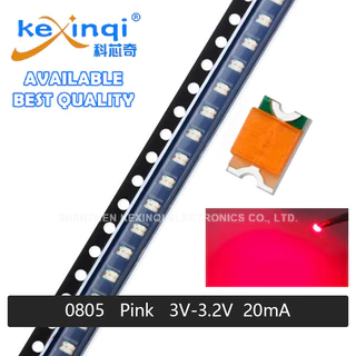 100 ชิ้น 0805 SMD LED Light Diode สีแดง/น้ําเงิน/เขียว/เหลือง-เขียว/ขาว/ส้ม/อุ่นขาว/ไอซ์บลู/ชมพู/ม่วง